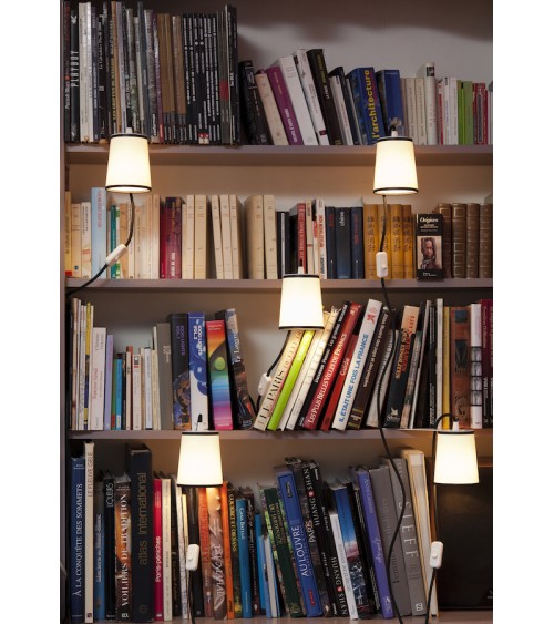 Lampe de Bibliothèque Lightbook, Blanche Bordure Noire